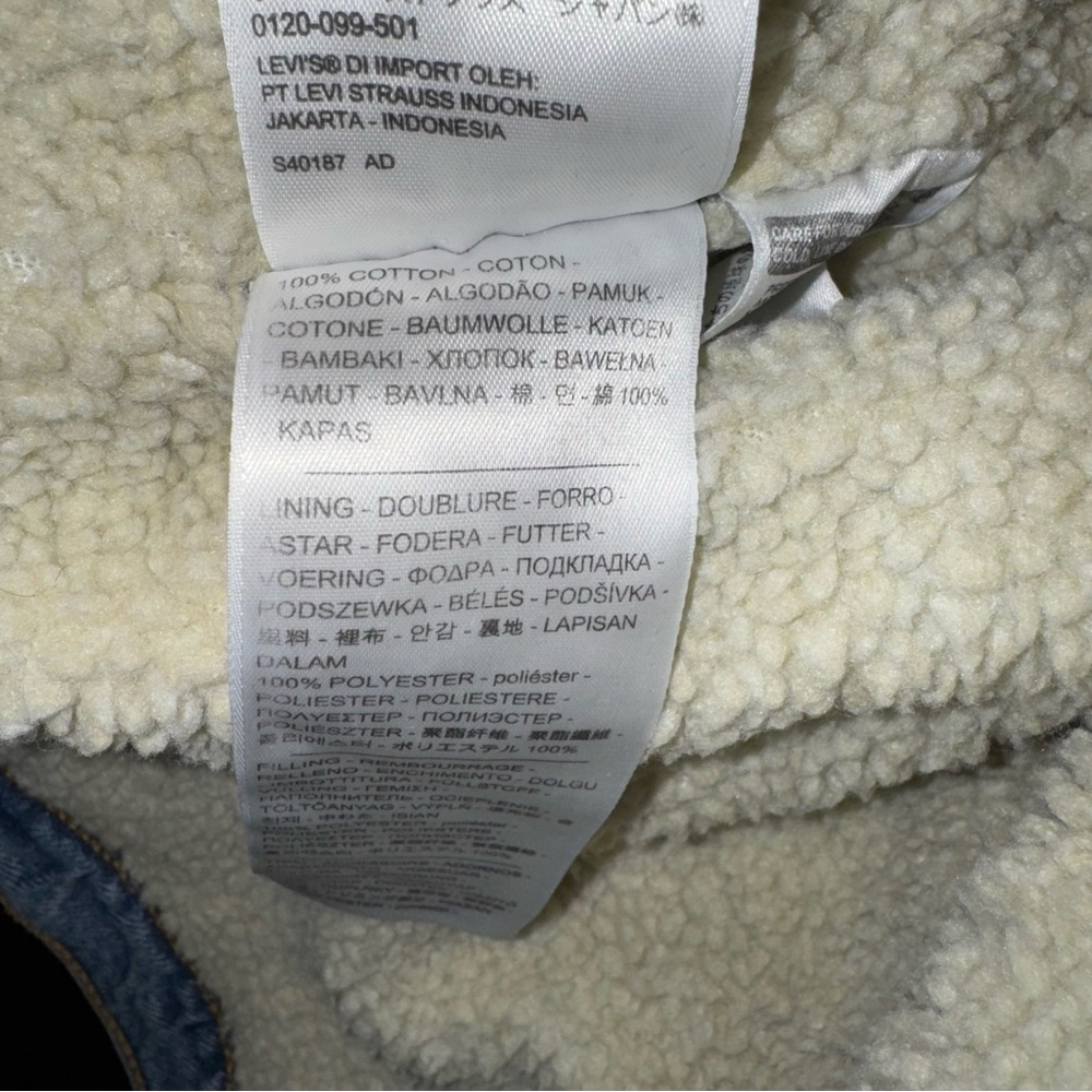 NWT {LEVI’S} Original Denim Sherpa Trucker Jacket, XL - Picture 10 of 10